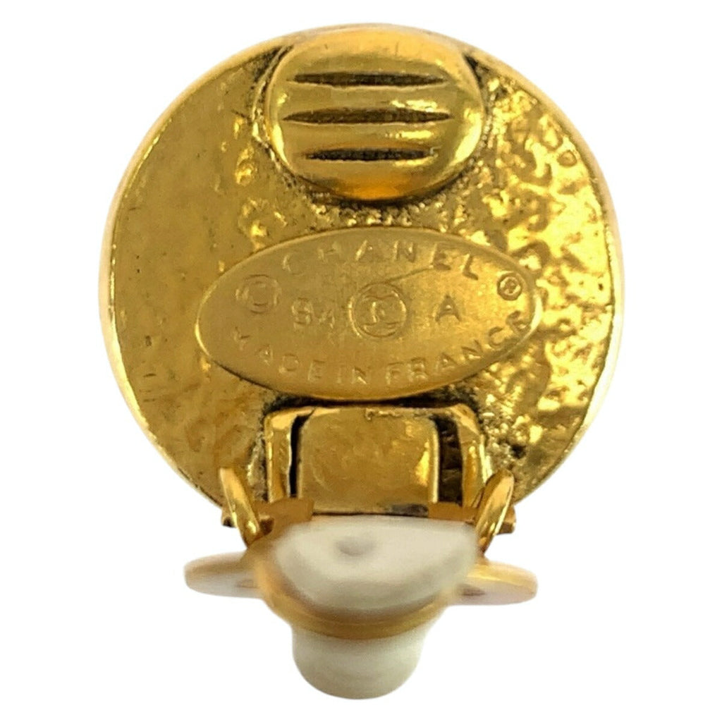 Chanel Coco Mark Faux Pearl Earrings