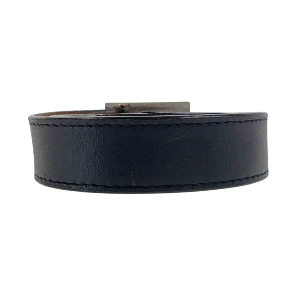 Louis Vuitton Sangle Jeans Leather Metal Belt