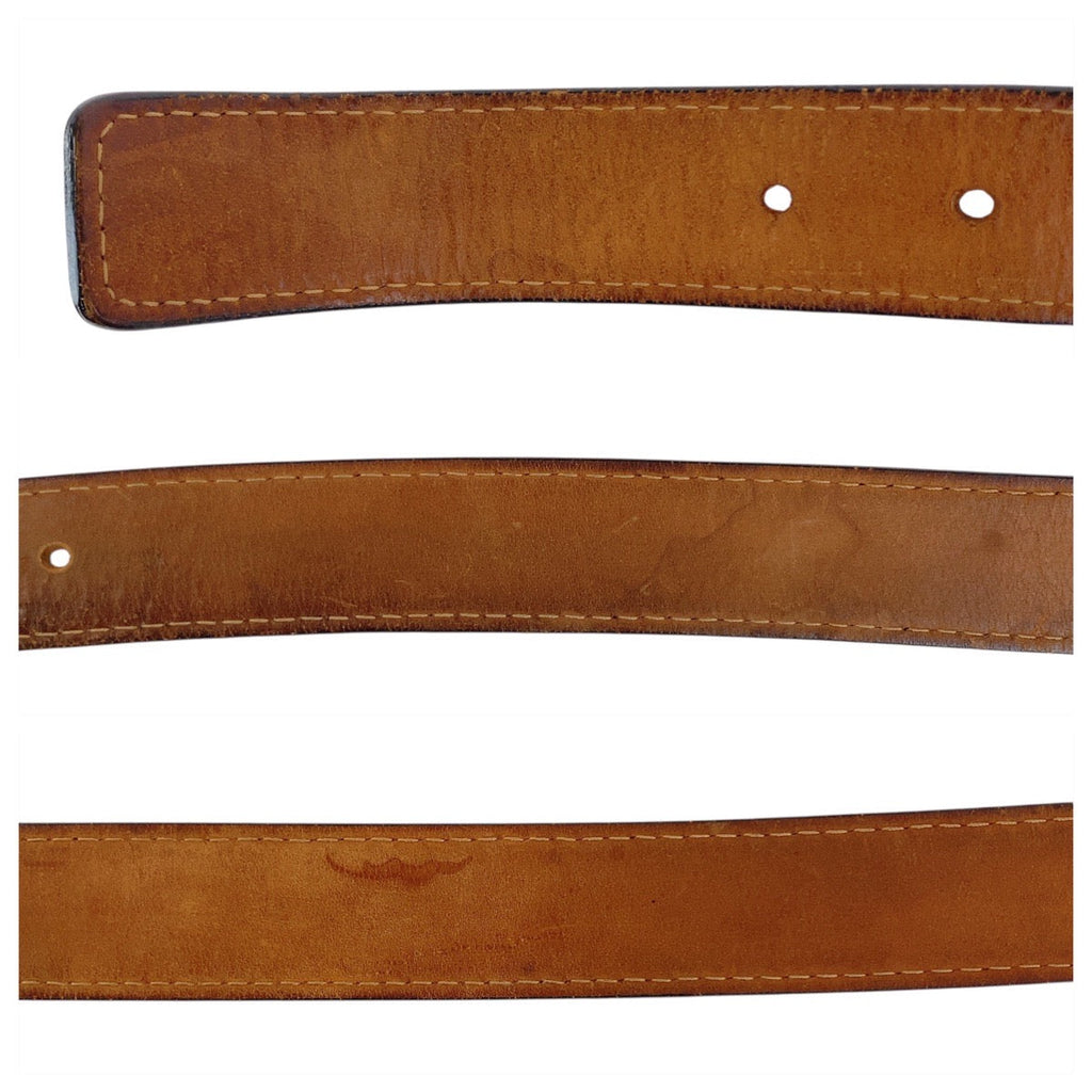 Louis Vuitton Sangle Jeans Leather Metal Belt