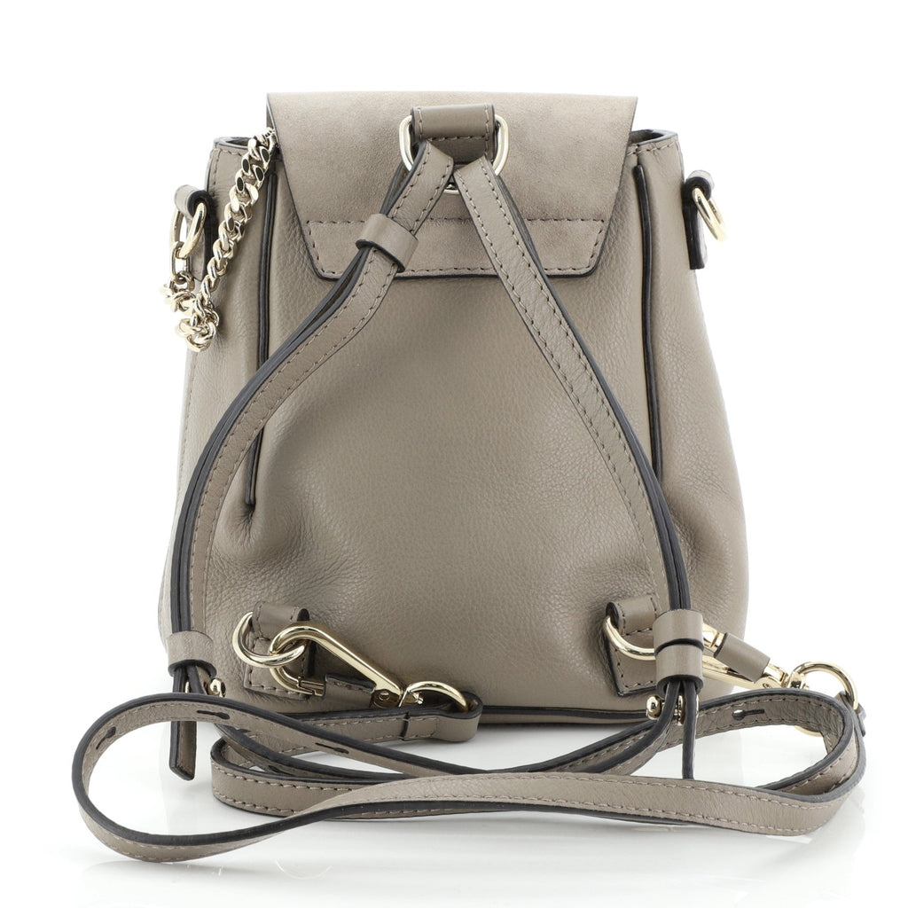 Faye Backpack Leather and Suede Mini