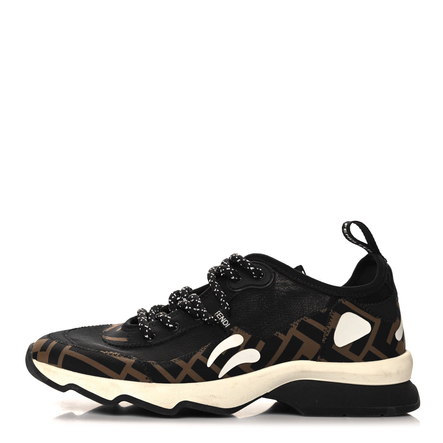Technical Mesh Lycra FFreedom Patchwork Sneakers 36.5 Black Tobacco
