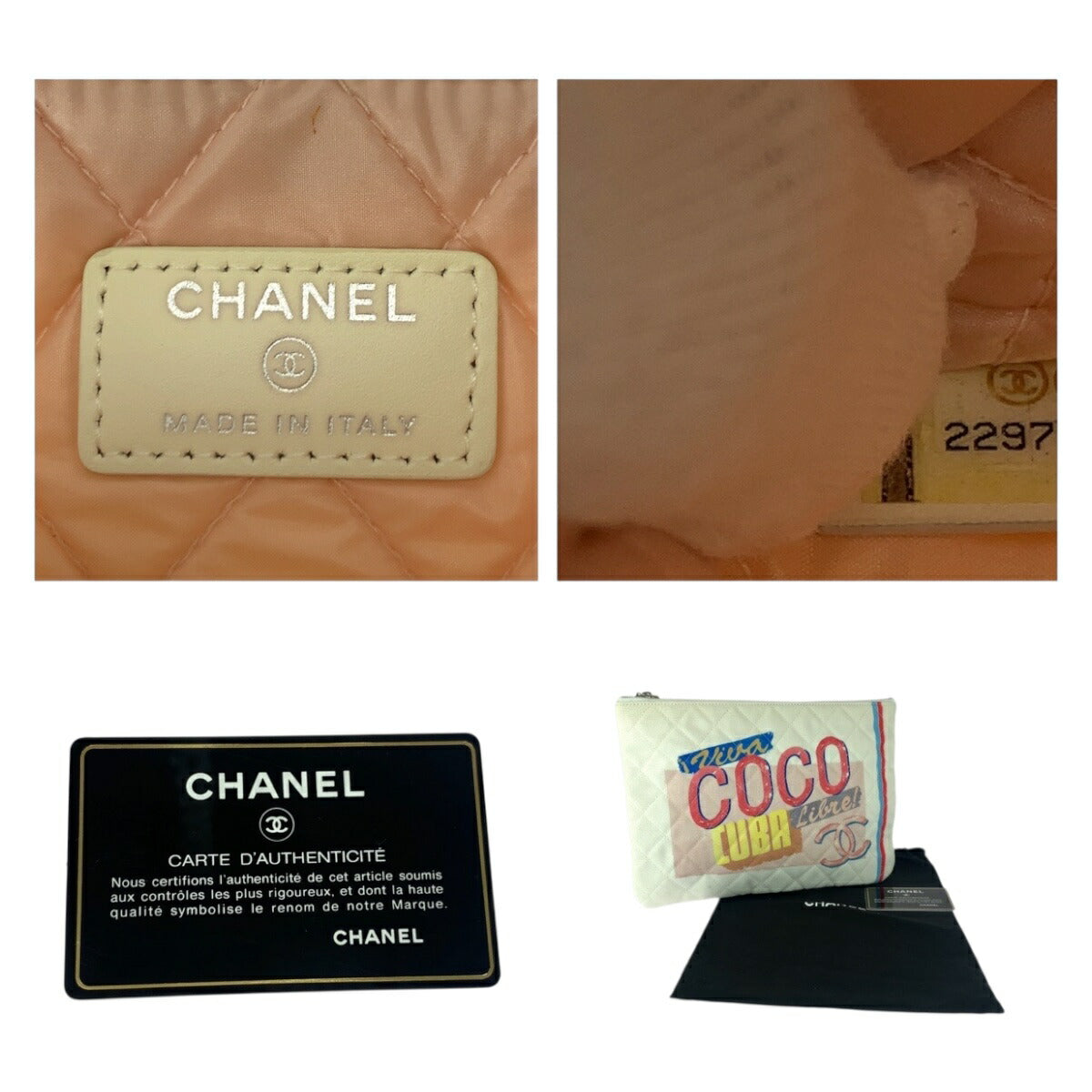 Chanel Coco Cuba Canvas Clutch Bag