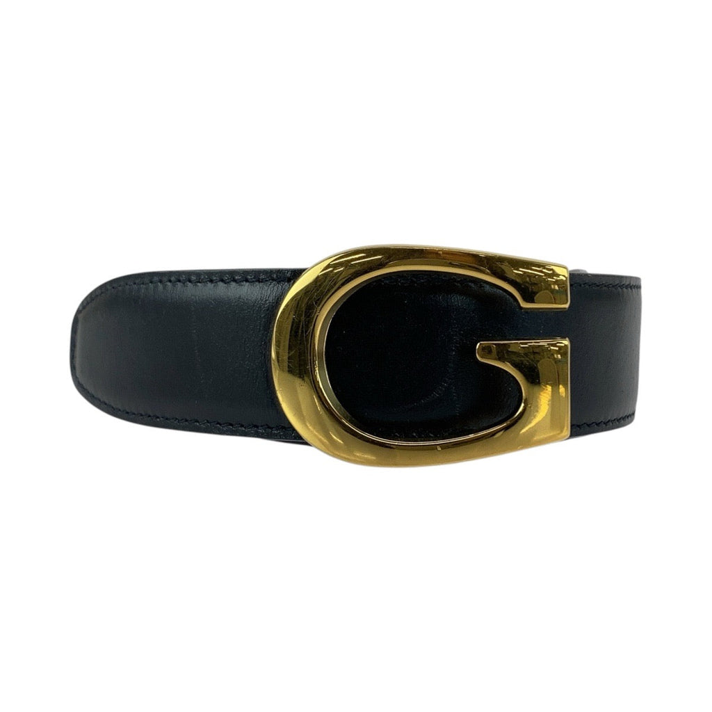 Gucci G Buckle Leather Belt