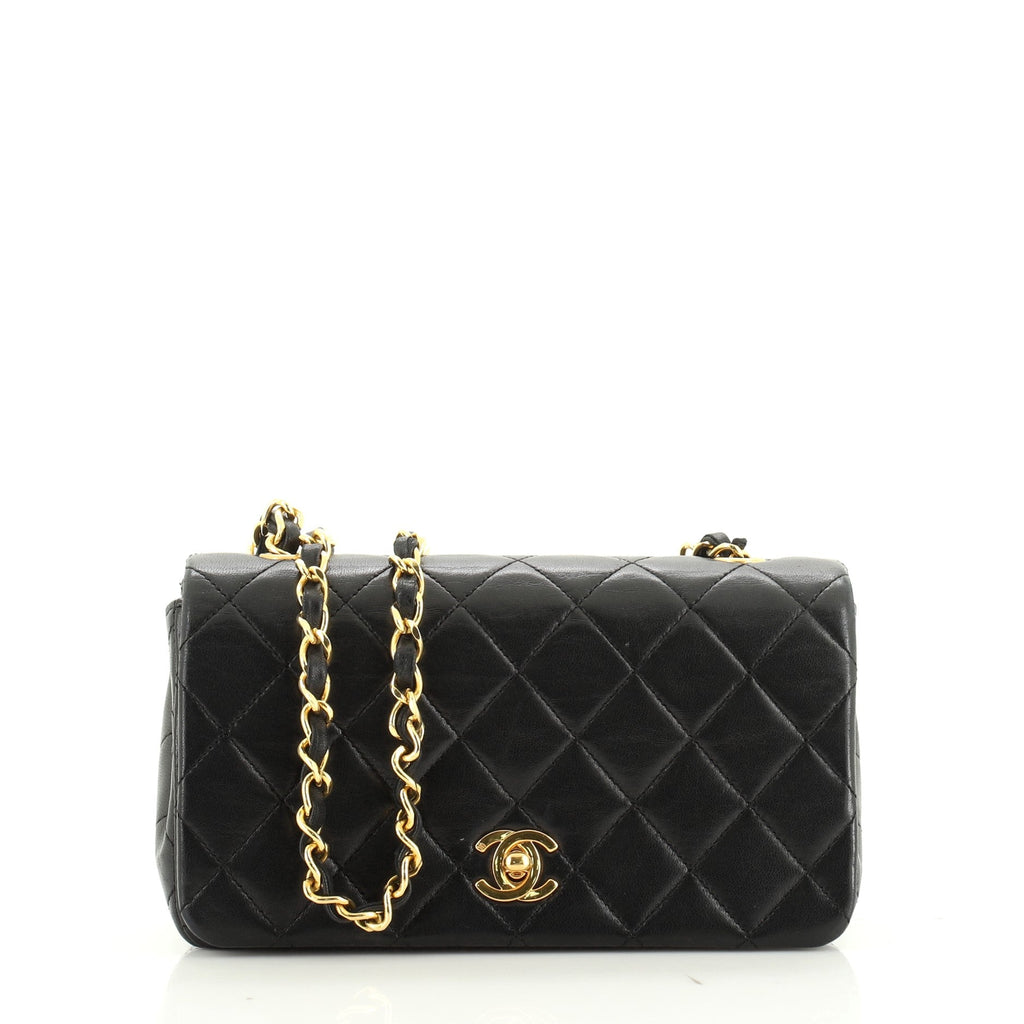 Vintage Full Flap Bag Quilted Lambskin Mini