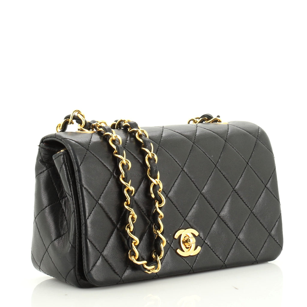 Vintage Full Flap Bag Quilted Lambskin Mini