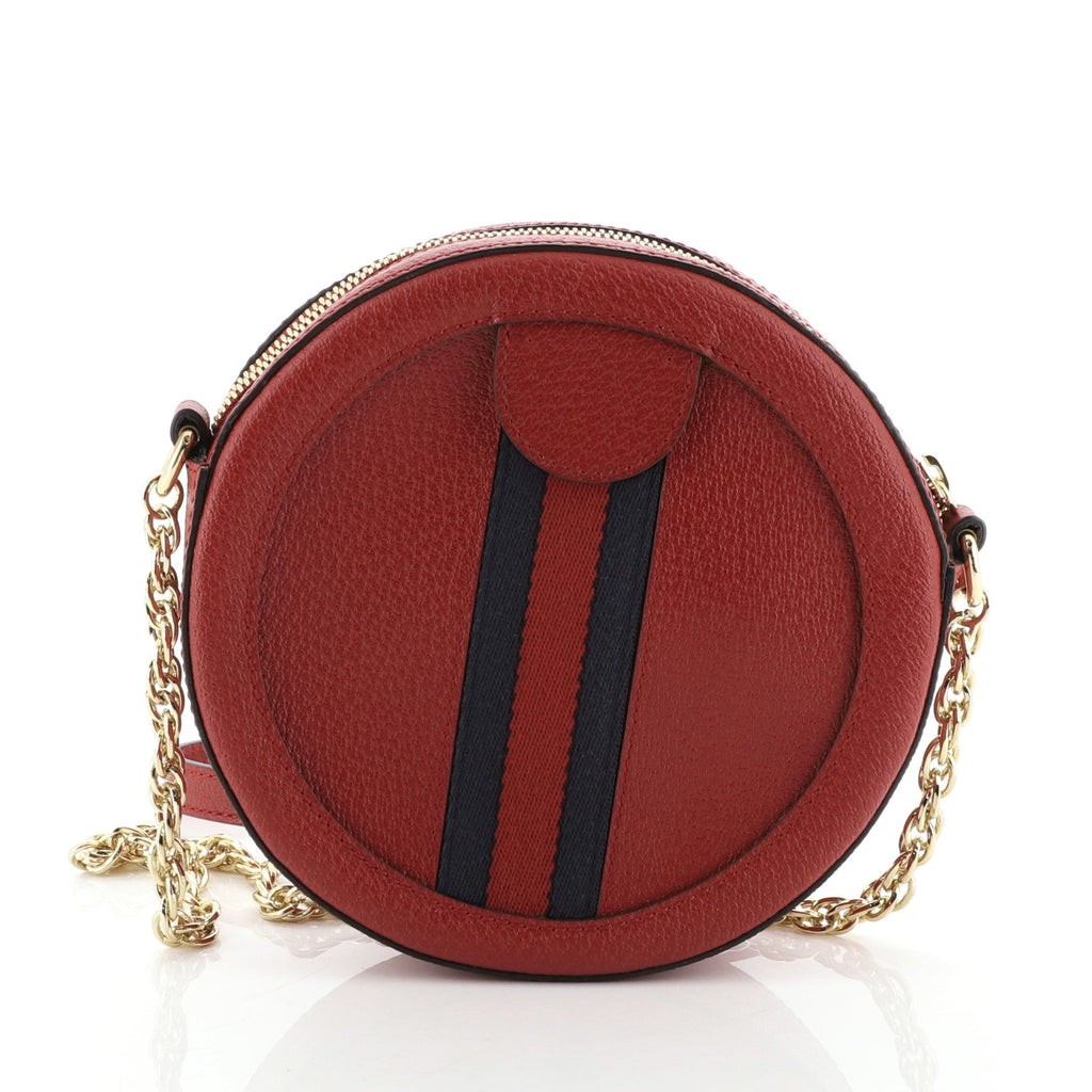 Ophidia Round Shoulder Bag Leather Mini