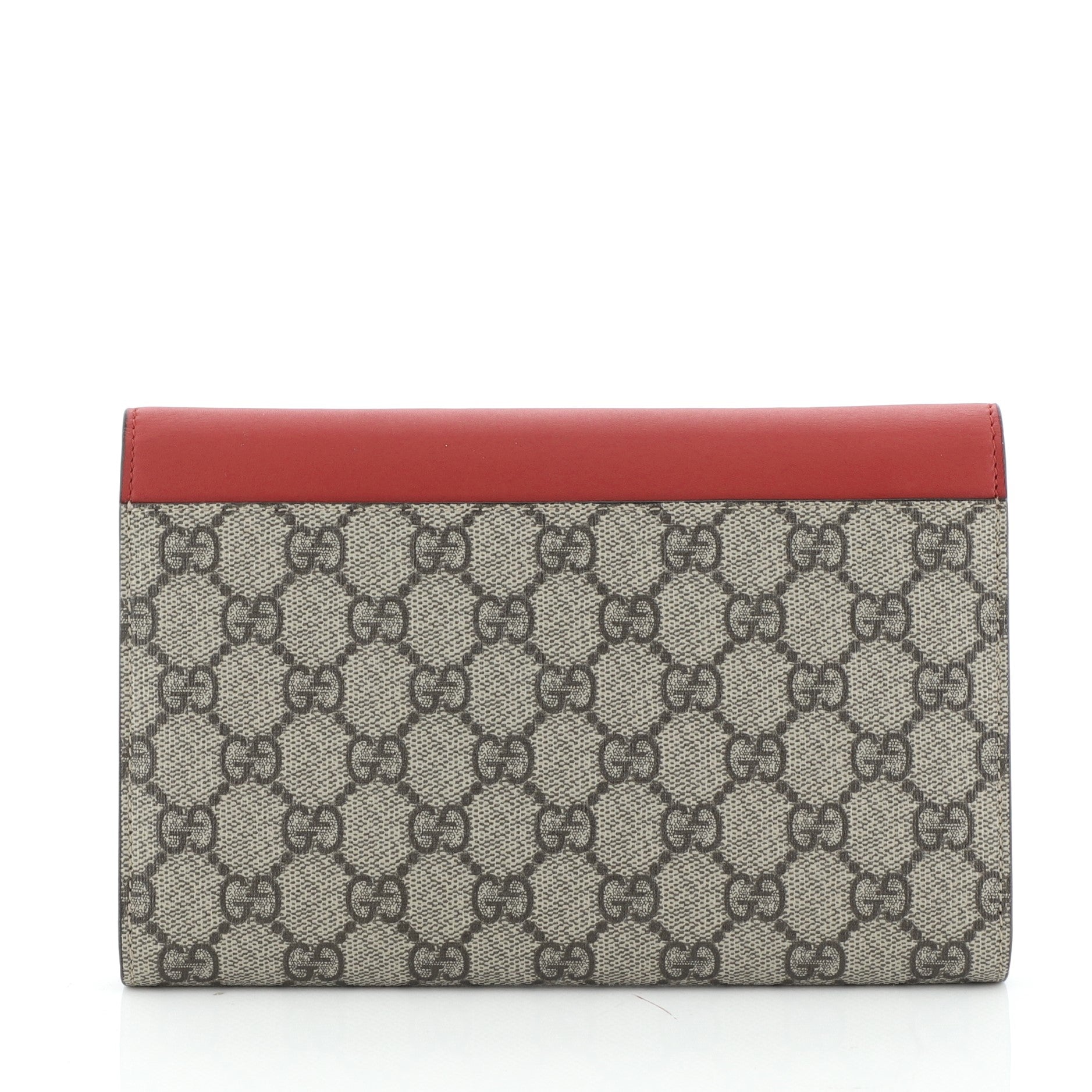 Pearly Peony Clutch GG Coated Canvas and Leather