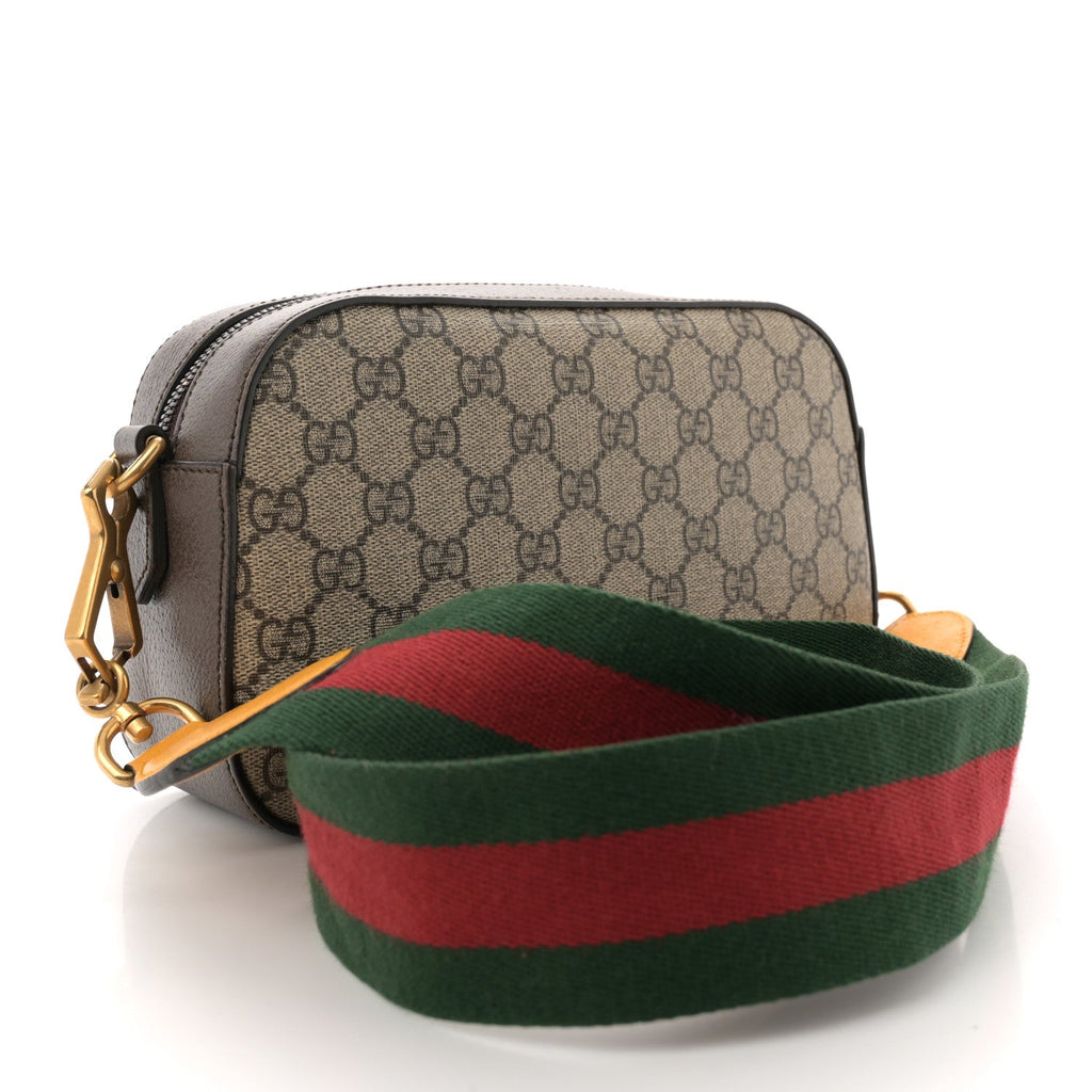GG Supreme Monogram Web Neo Vintage Shoulder Bag Beige New Acero Crop
