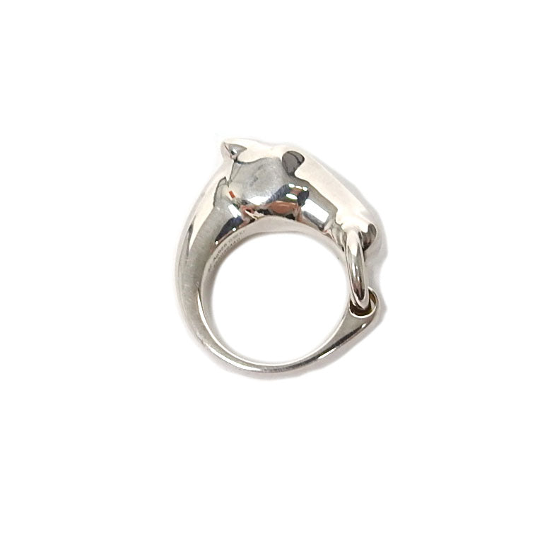 Hermes Sterling Silver Galop Ring Small Model - 52 / 6