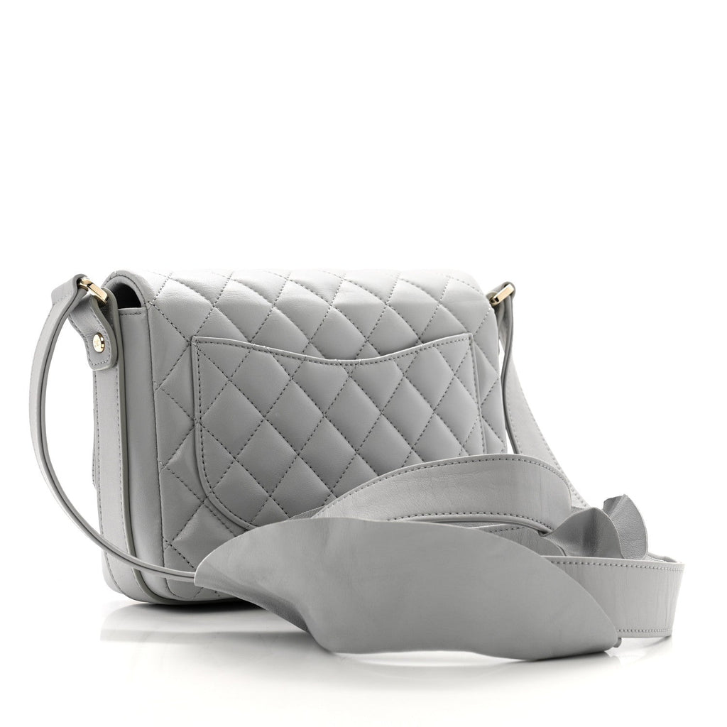 Calfskin Quilted Bolero De Chanel Flap Bag Grey