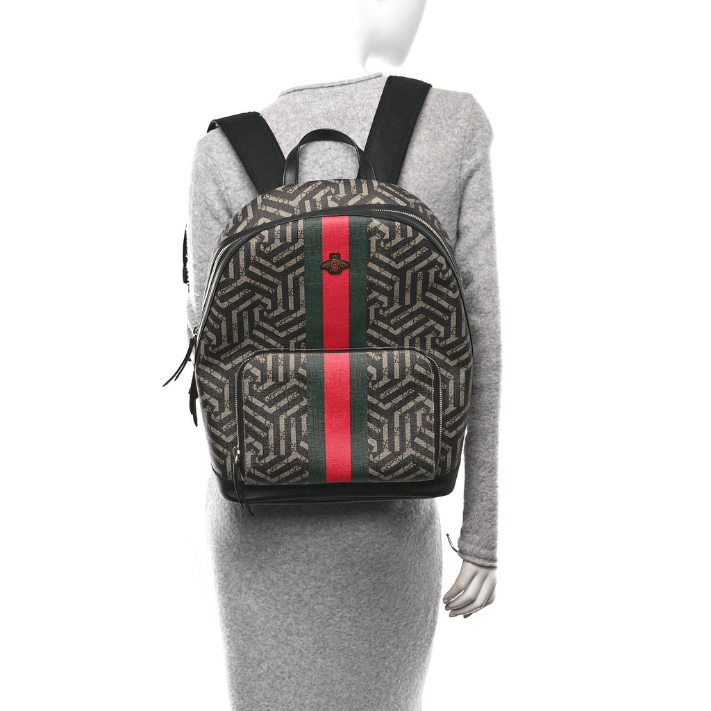 GG Supreme Web Monogram Bee Caleido Medium Day Backpack