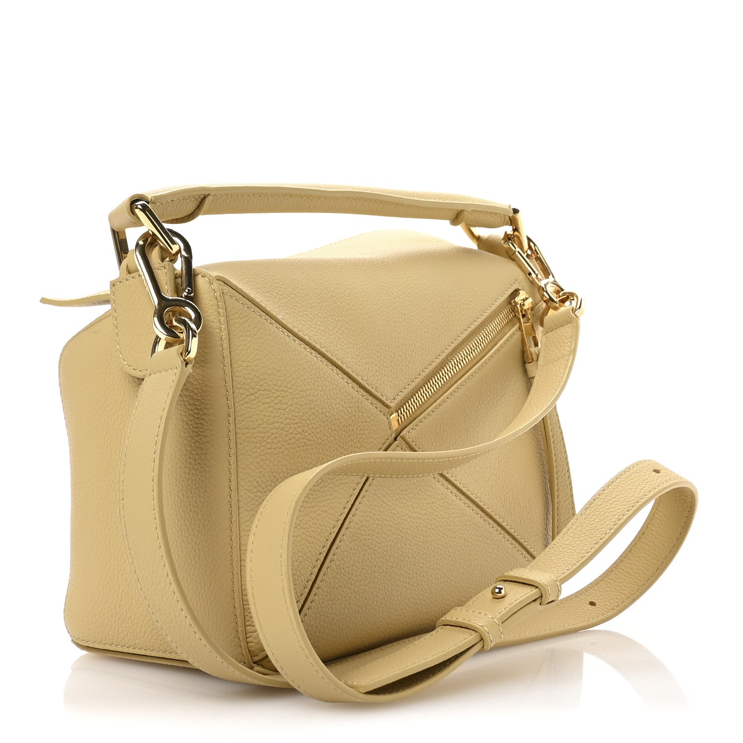 Calfskin Small Puzzle Bag Dark Butter