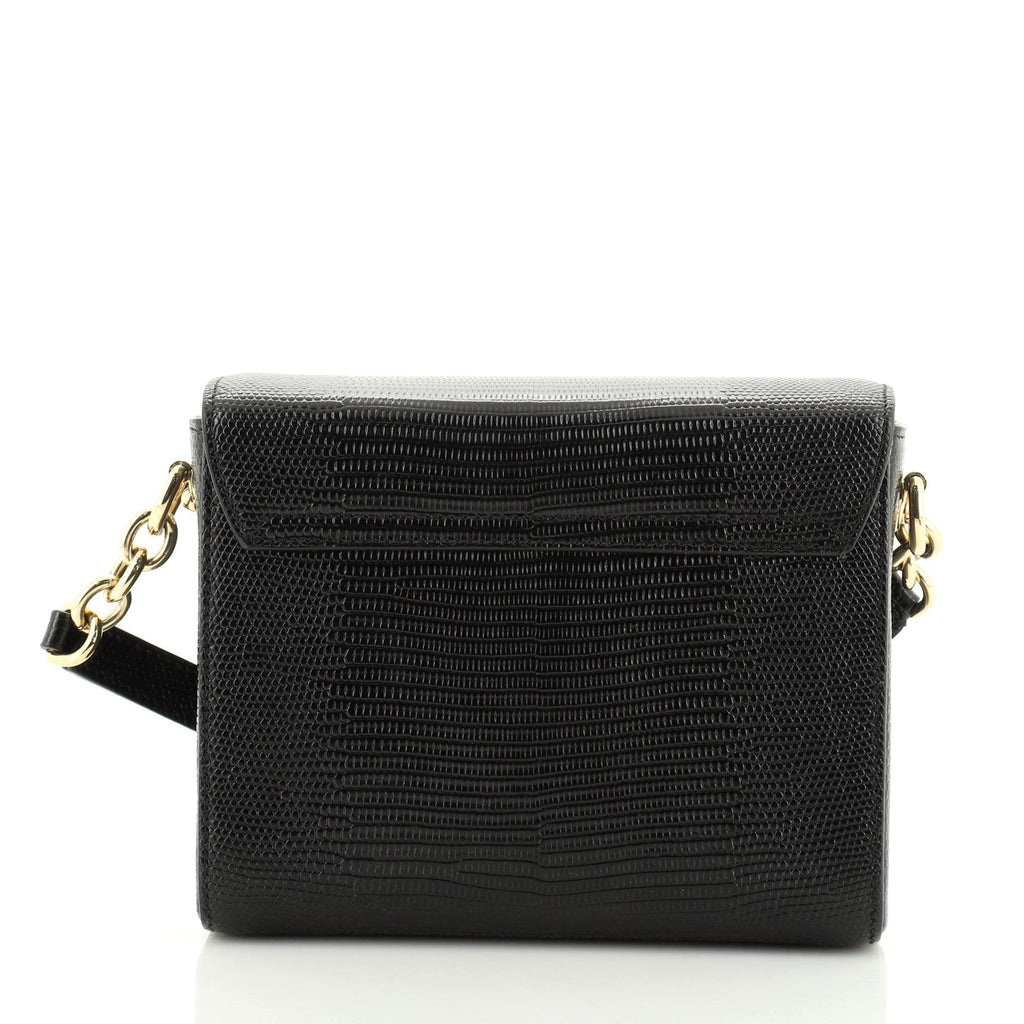 Millennials Shoulder Bag Embellished Lizard Embossed Leather Mini