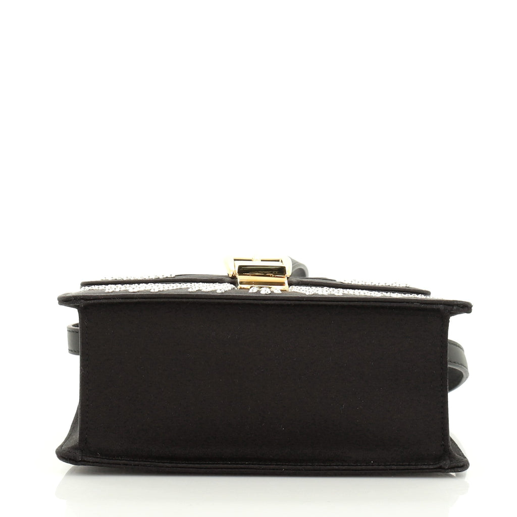 Sylvie Top Handle Bag Crystal Embellished Satin Mini