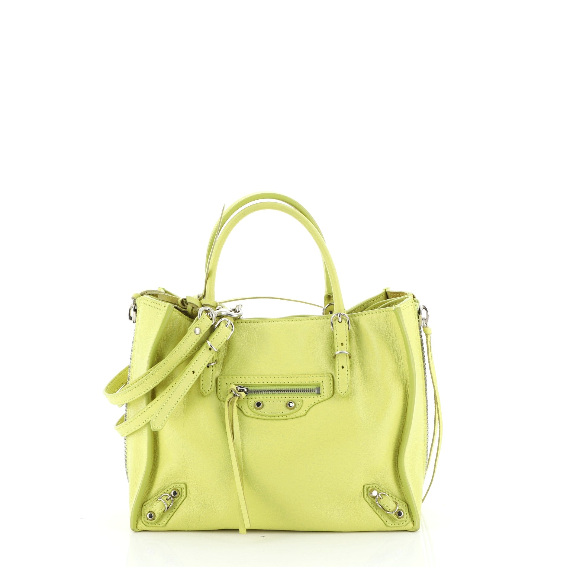 Papier A4 Zip Around Classic Studs Bag Leather Mini