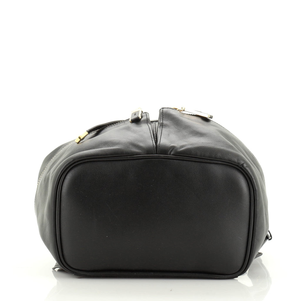 Gancini Flap Drawstring Backpack Leather Mini