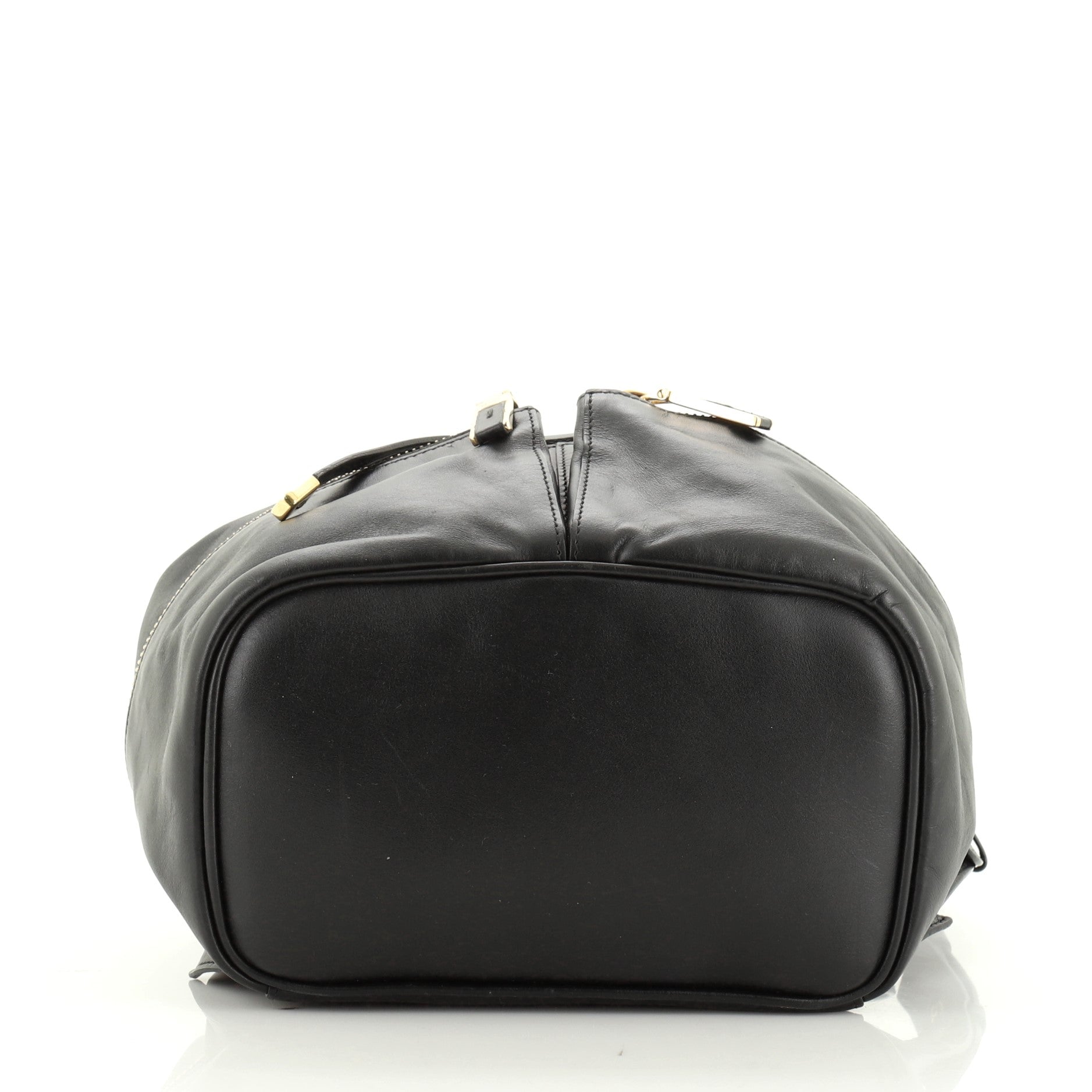 Gancini Flap Drawstring Backpack Leather Mini