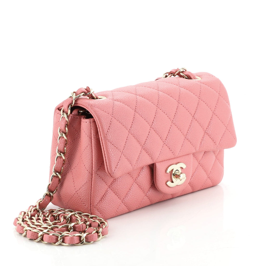 Classic Single Flap Bag Quilted Iridescent Caviar Mini