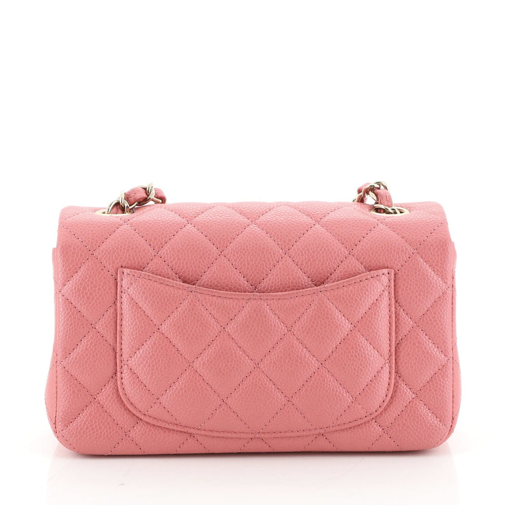 Classic Single Flap Bag Quilted Iridescent Caviar Mini