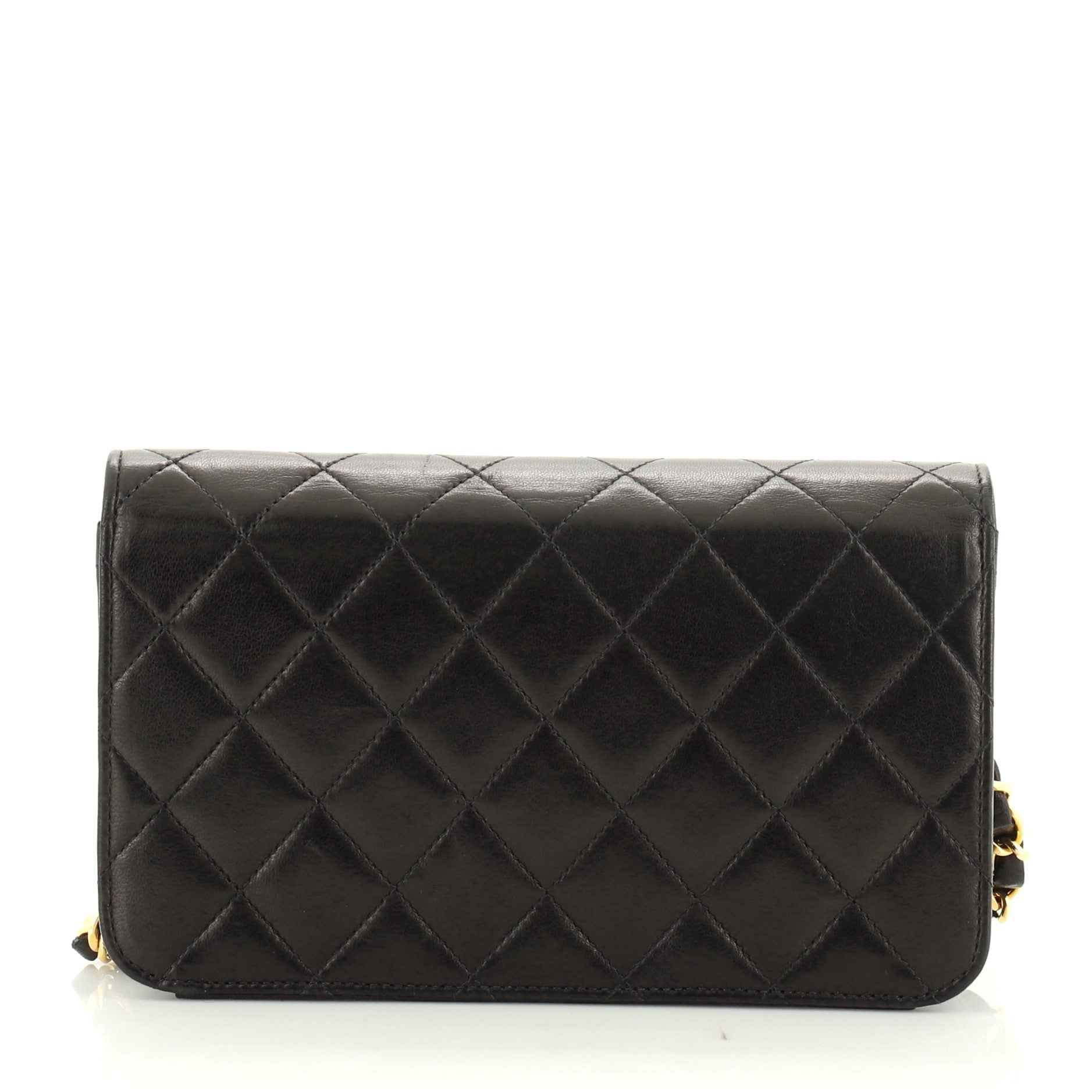 Vintage 3 Way Full Flap Bag Quilted Lambskin Mini