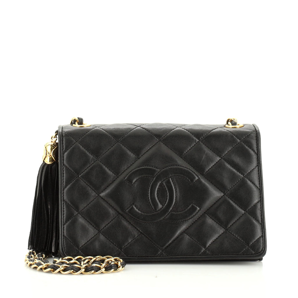 Vintage Diamond CC Flap Bag Quilted Lambskin Mini