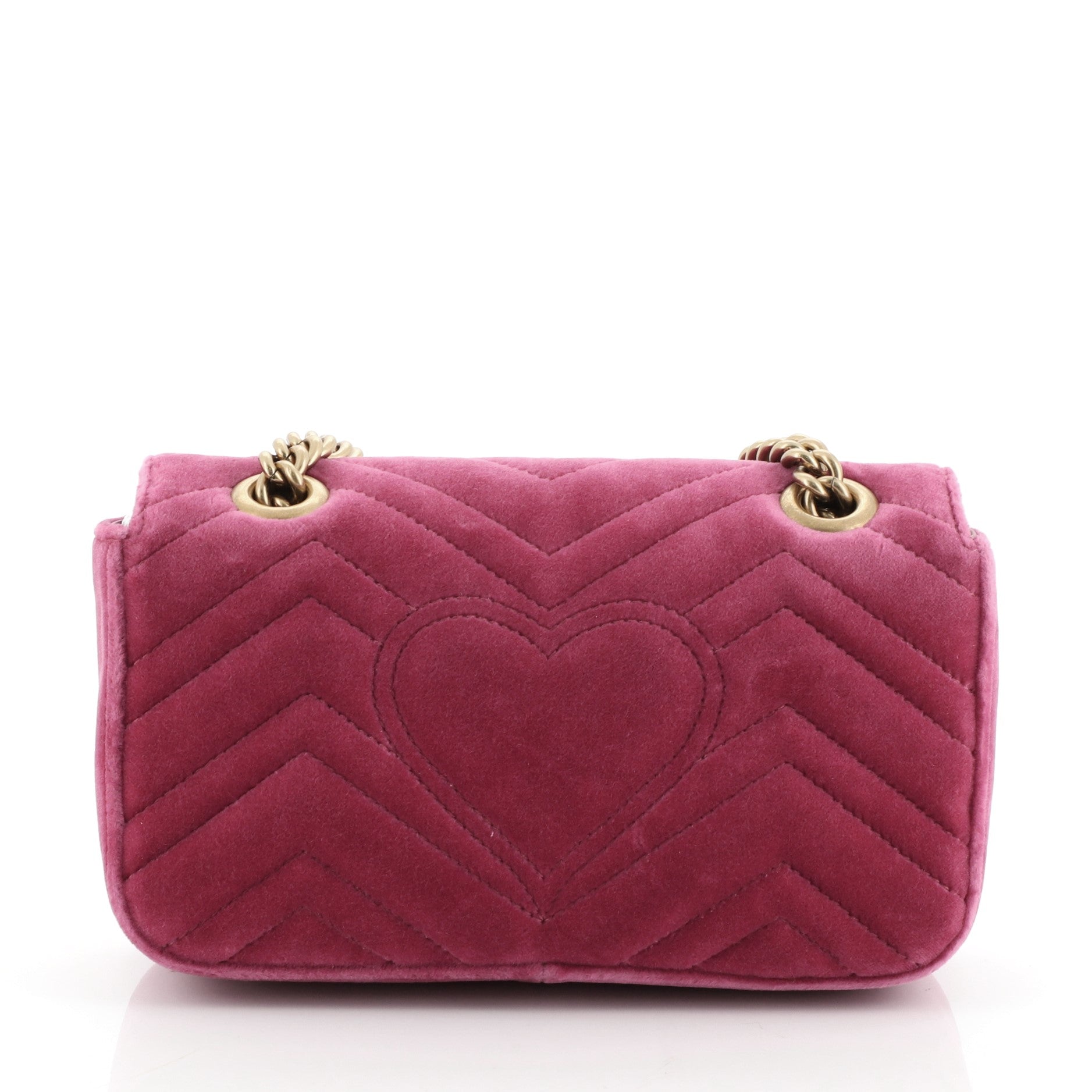 GG Marmont Flap Bag Matelasse Velvet Mini