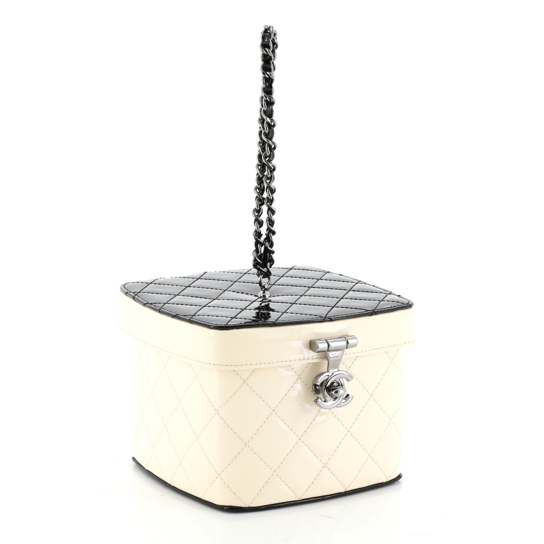 Makeup Case Minaudiere Quilted Patent Mini