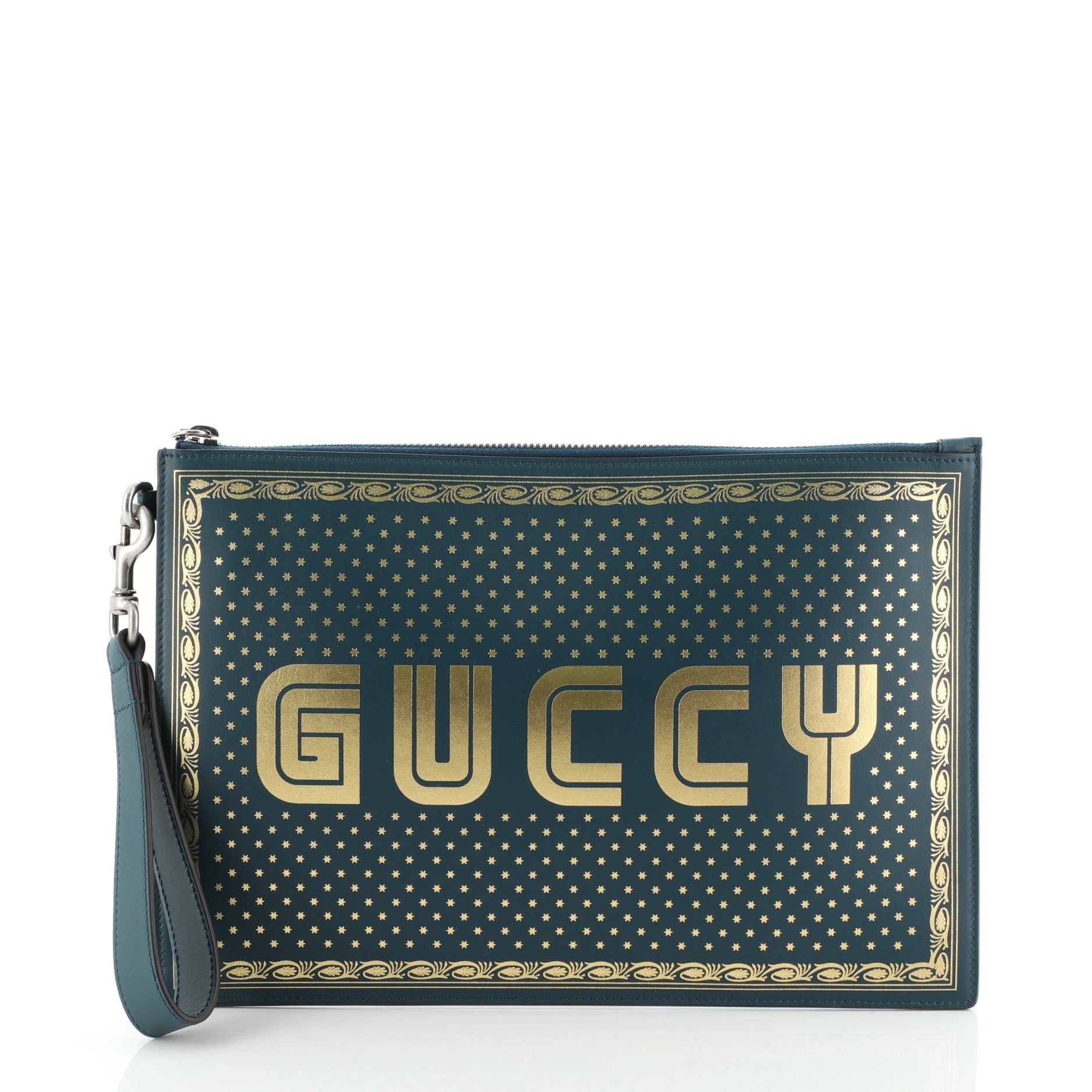 Wristlet Clutch Limited Edition Printed Leather