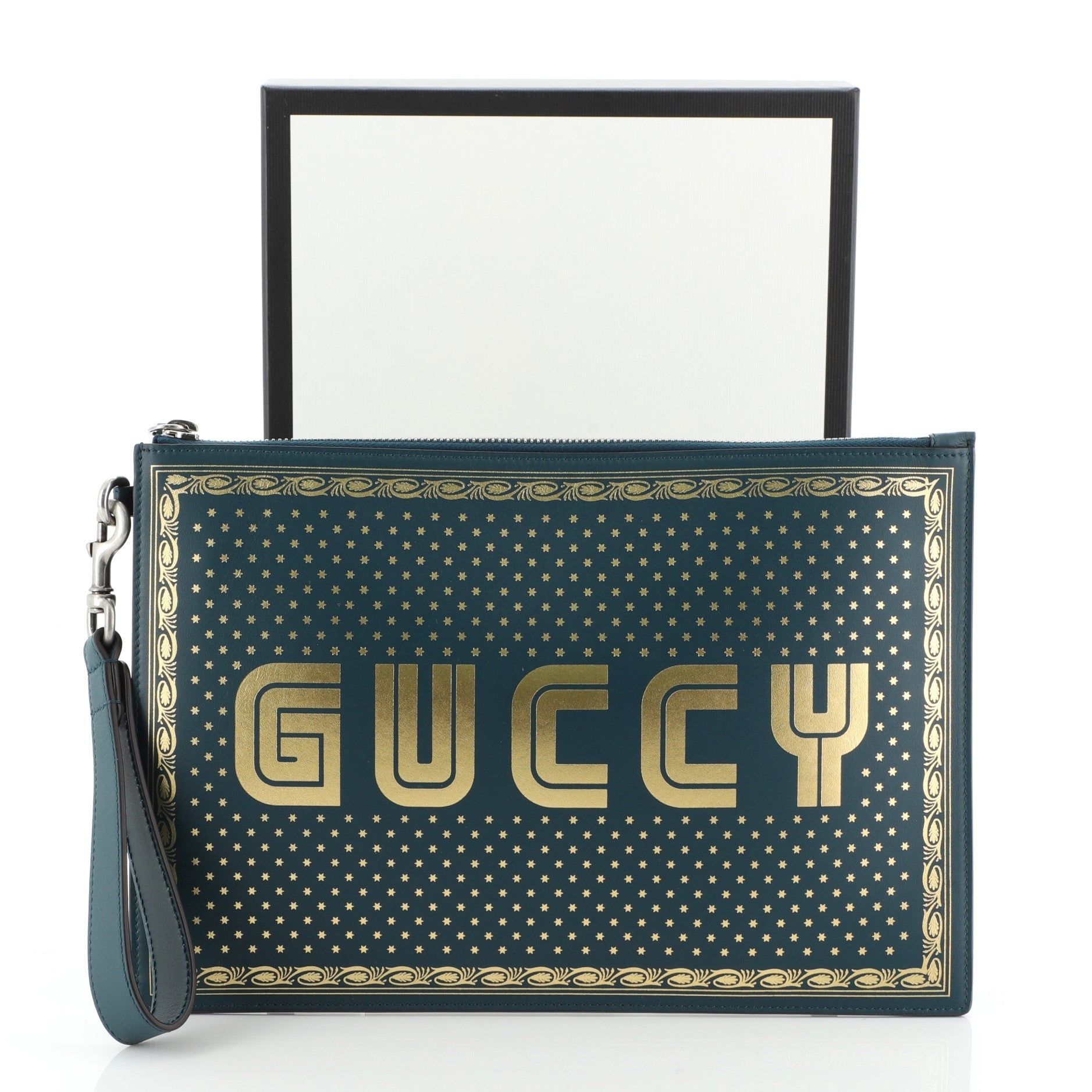 Wristlet Clutch Limited Edition Printed Leather