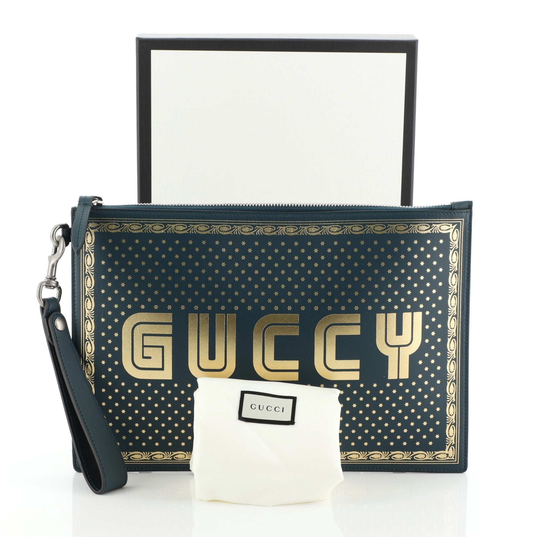 Wristlet Clutch Limited Edition Printed Leather