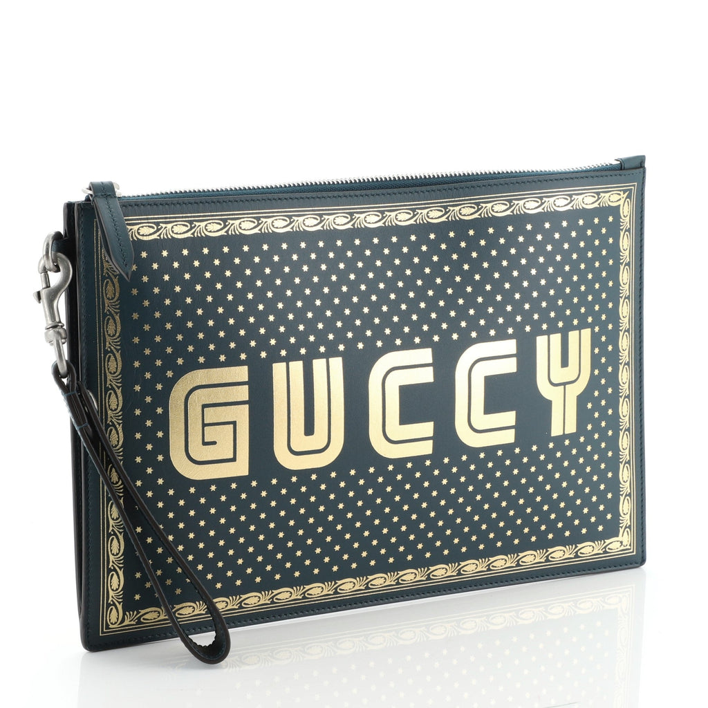 Wristlet Clutch Limited Edition Printed Leather
