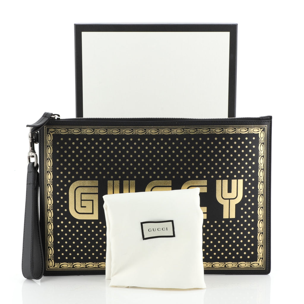 Wristlet Clutch Limited Edition Printed Leather