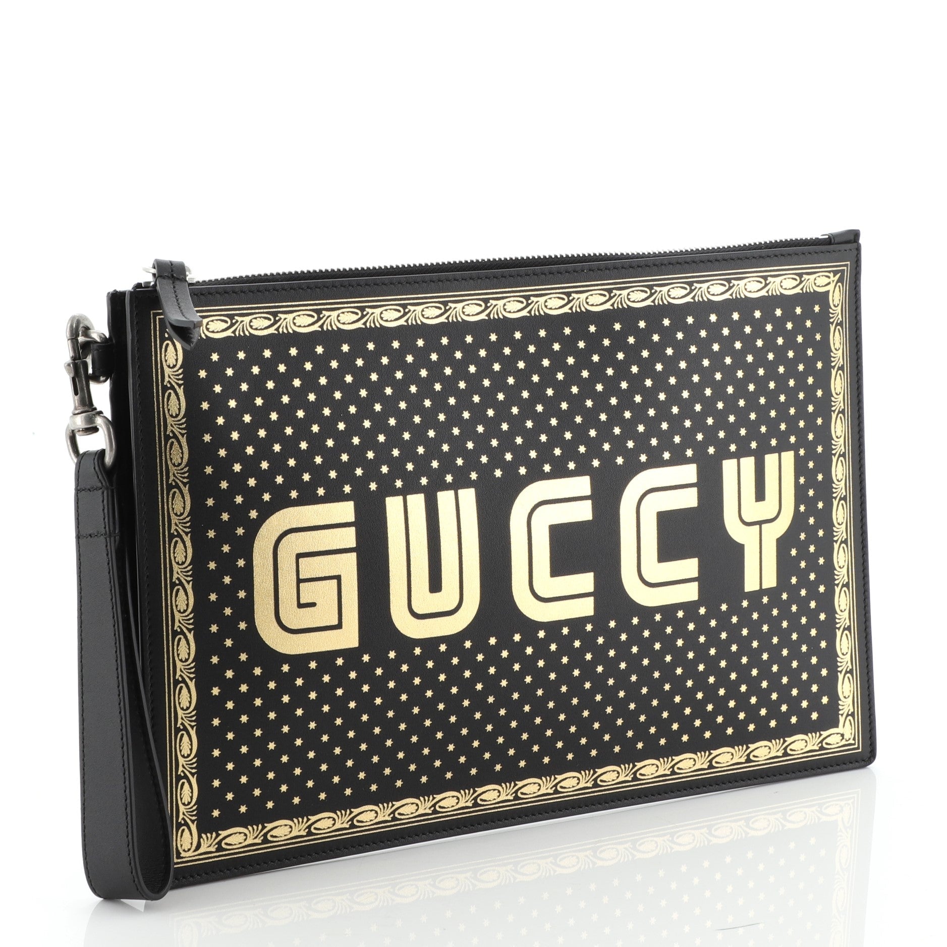 Wristlet Clutch Limited Edition Printed Leather