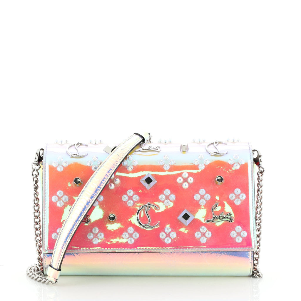 Paloma Clutch Holographic Spiked Leather