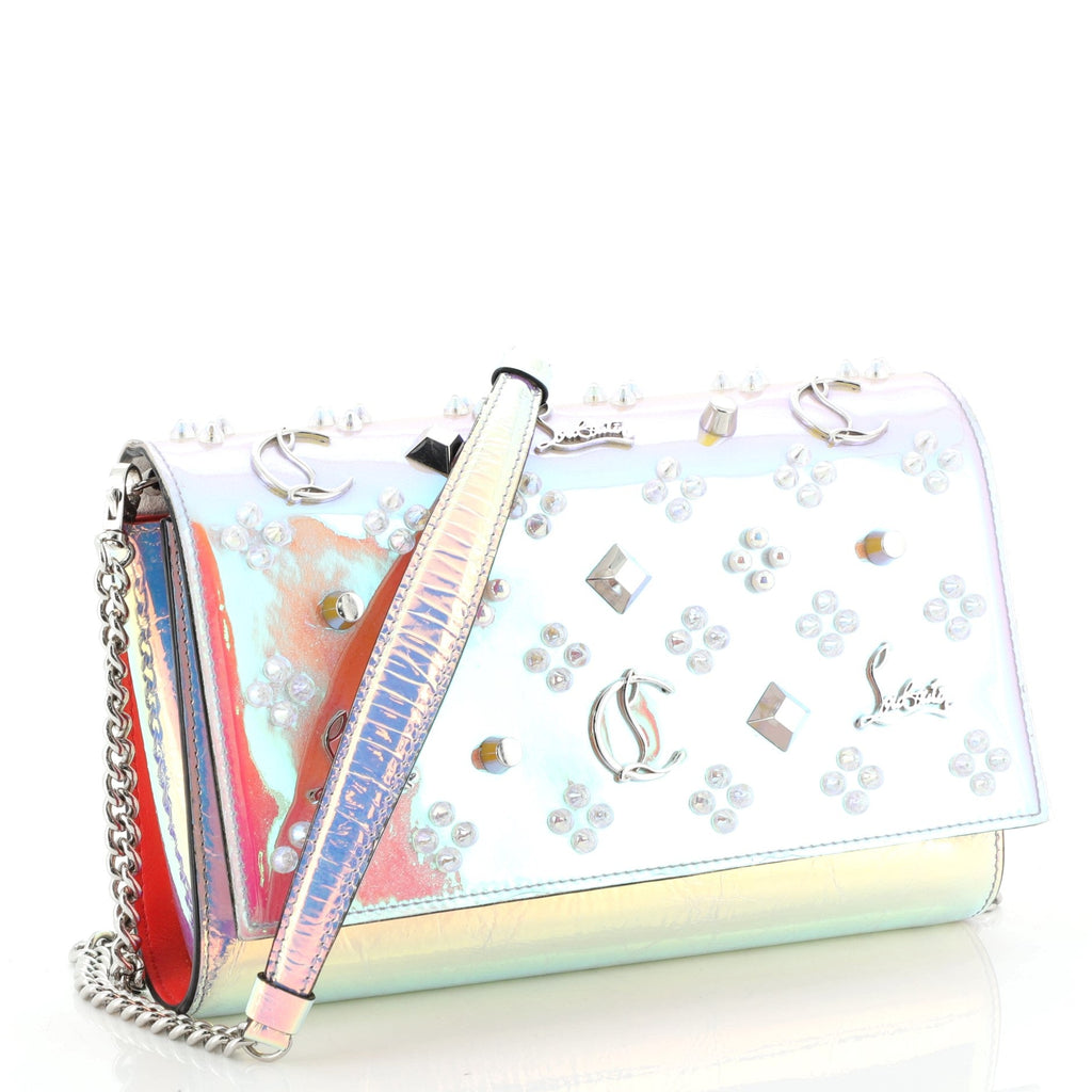 Paloma Clutch Holographic Spiked Leather