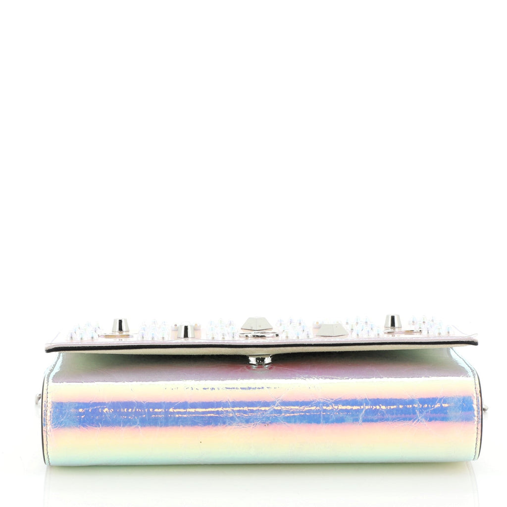 Paloma Clutch Holographic Spiked Leather