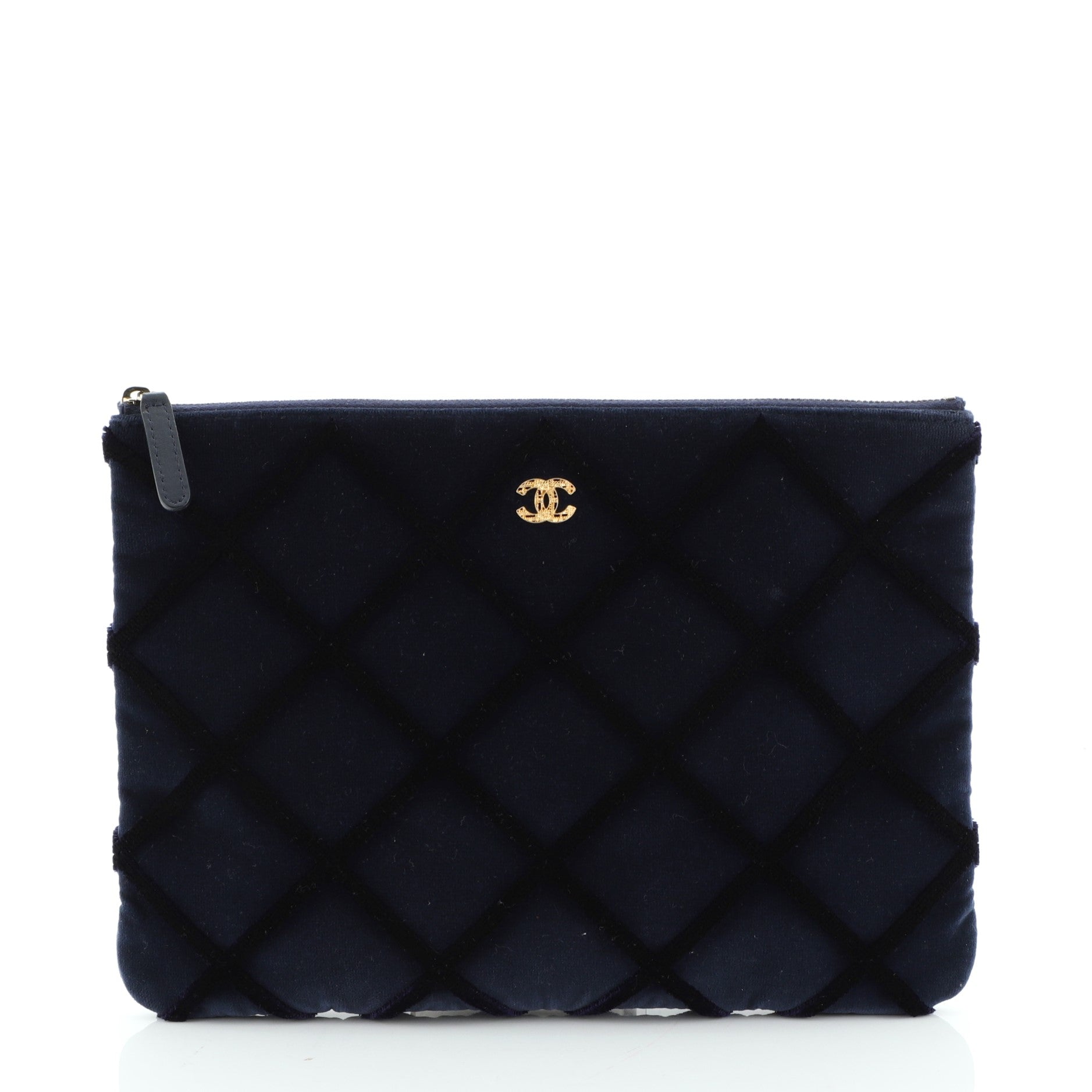 O Case Clutch Quilted Velvet Medium