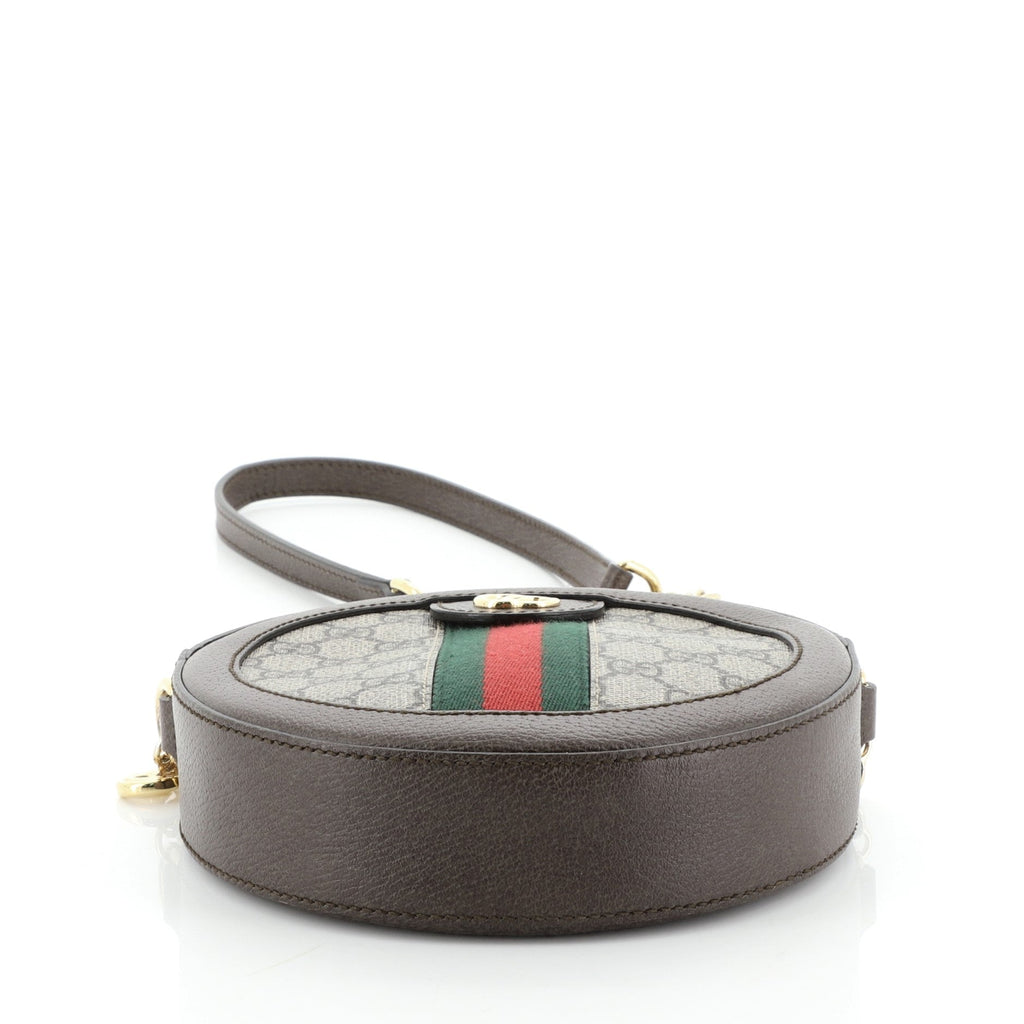 Ophidia Round Shoulder Bag GG Coated Canvas Mini