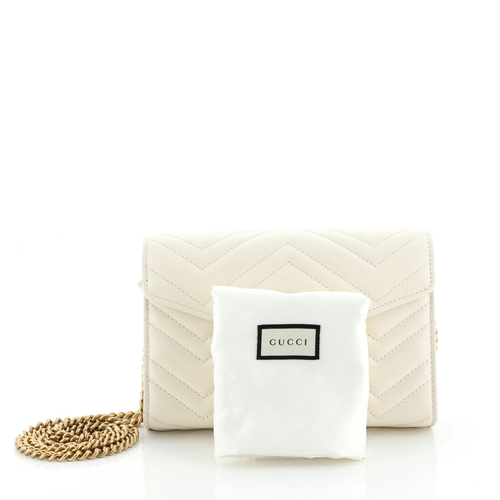 GG Marmont Chain Wallet Matelasse Leather Mini