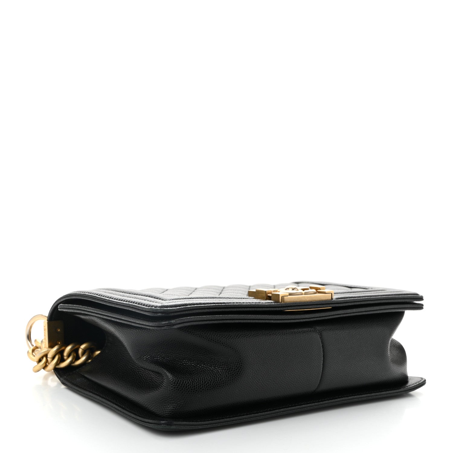 Caviar Quilted Medium Boy Flap Black