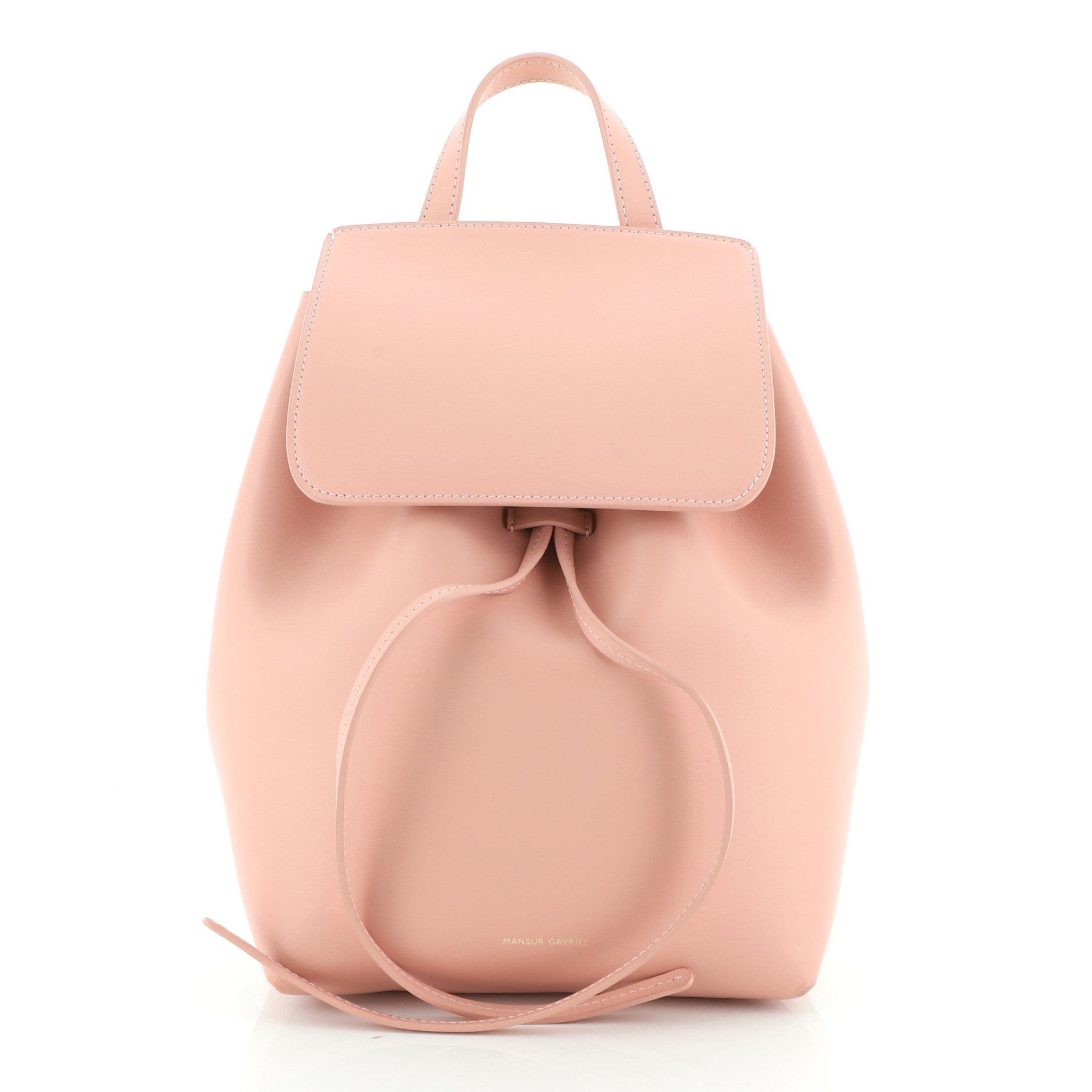 Drawstring Backpack Leather Mini