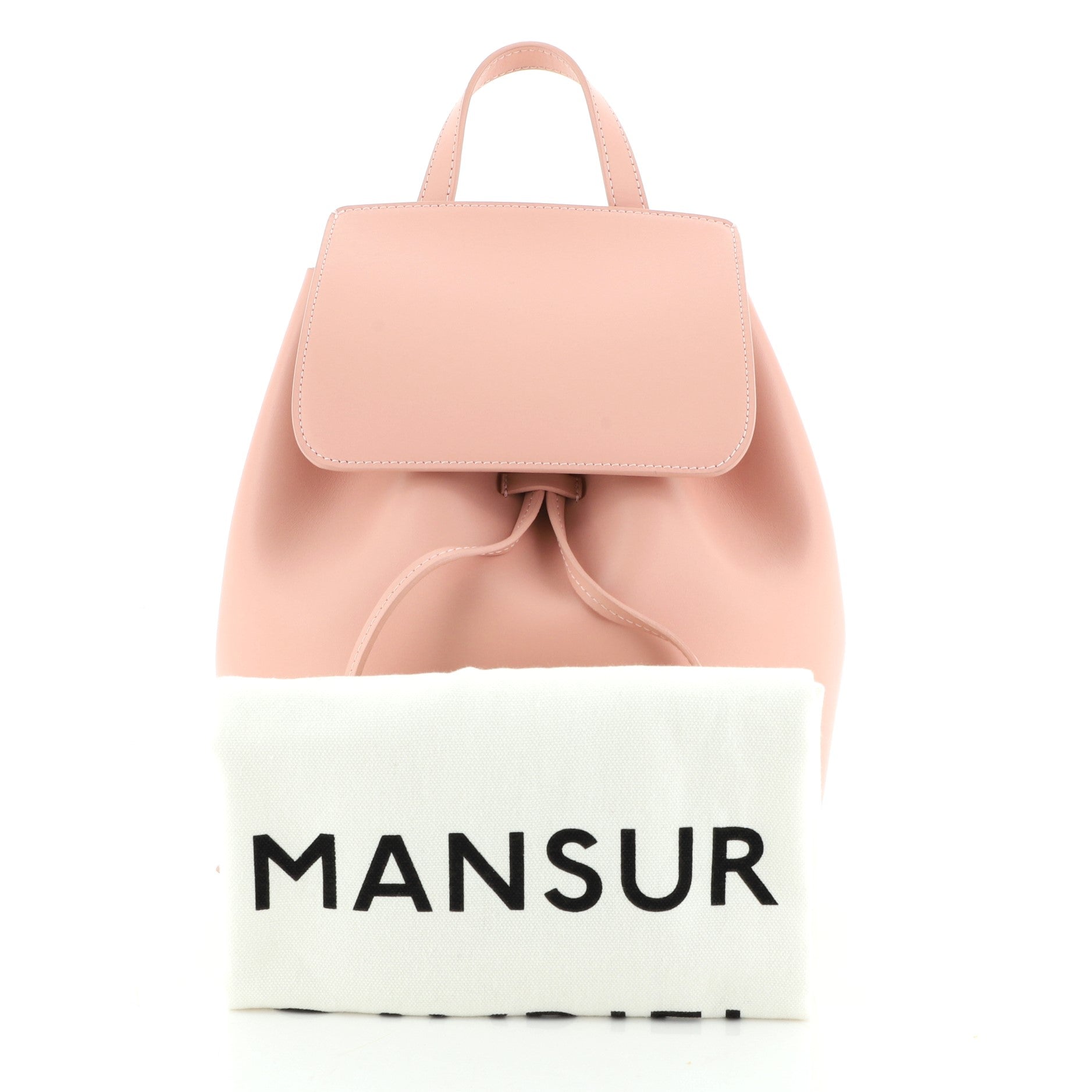 Drawstring Backpack Leather Mini
