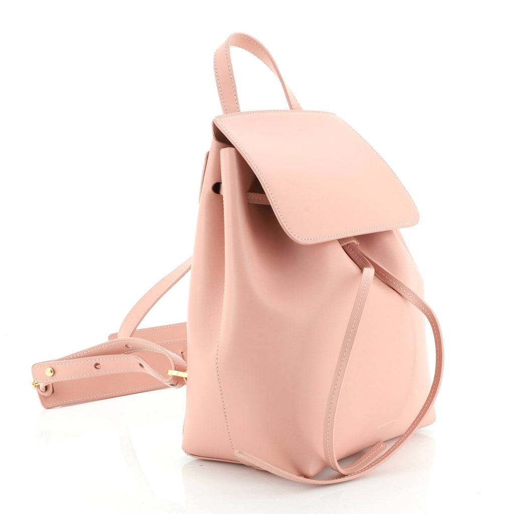 Drawstring Backpack Leather Mini