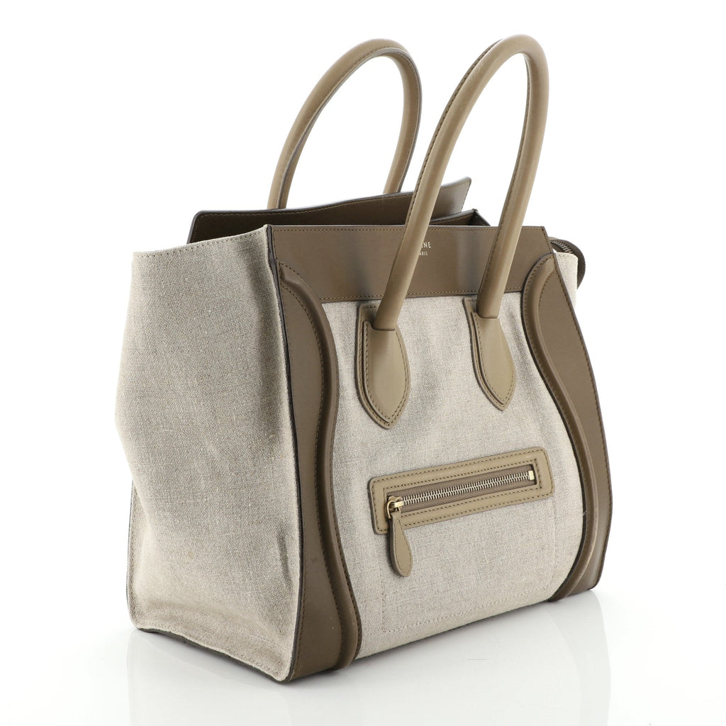 Luggage Bag Canvas and Leather Mini