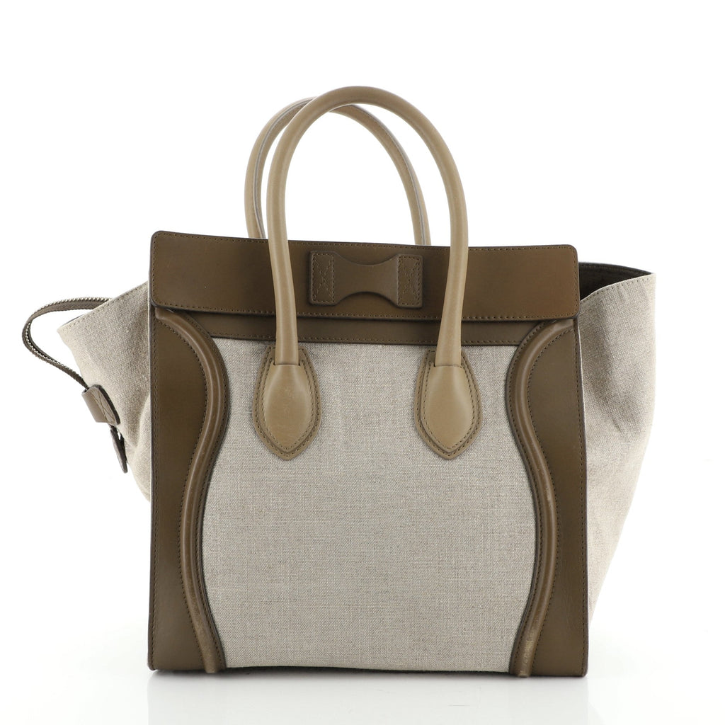 Luggage Bag Canvas and Leather Mini