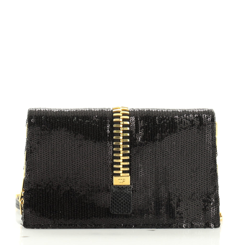 Sedgwick Chain Clutch Sequins and Snakeskin Small