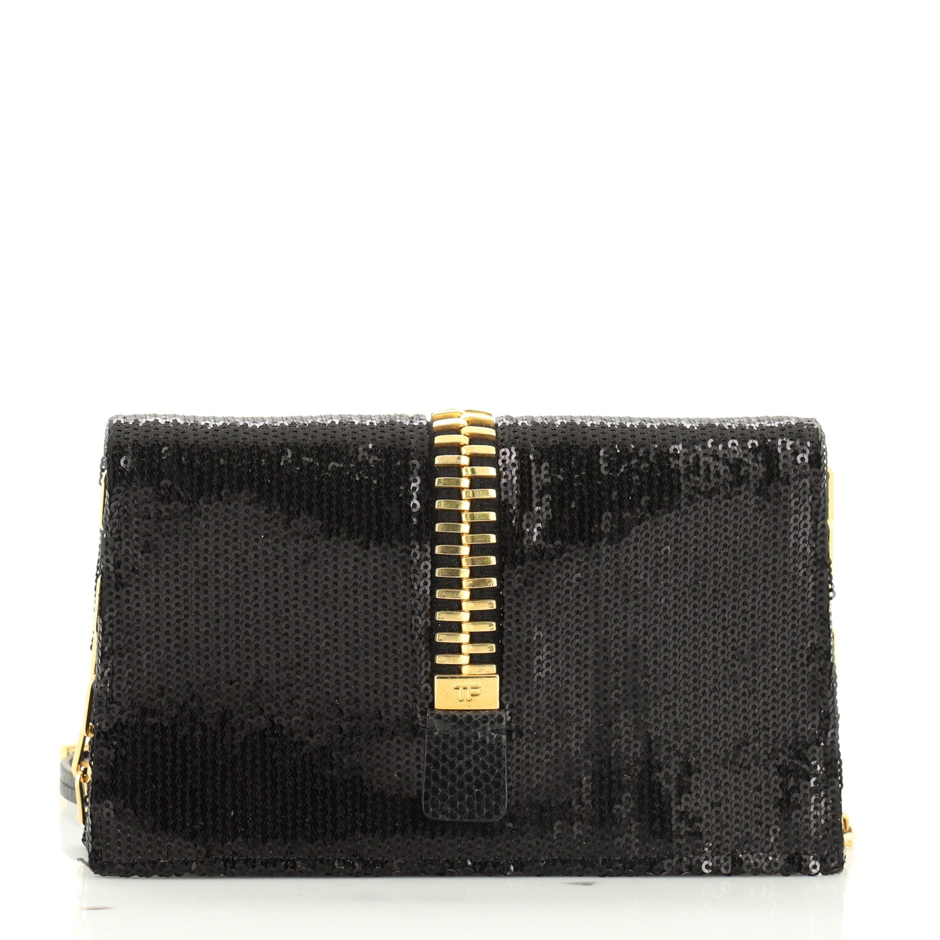 Sedgwick Chain Clutch Sequins and Snakeskin Small