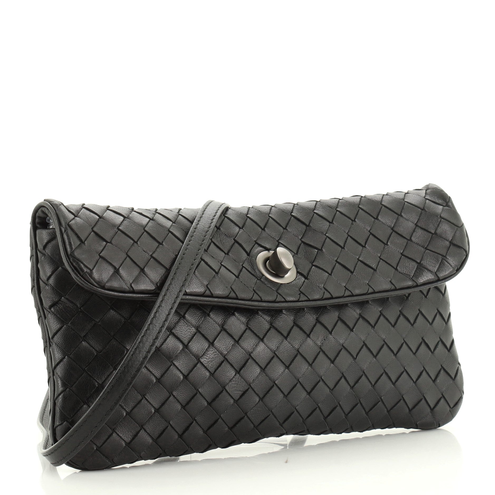Turnlock Crossbody Bag Intrecciato Nappa Mini