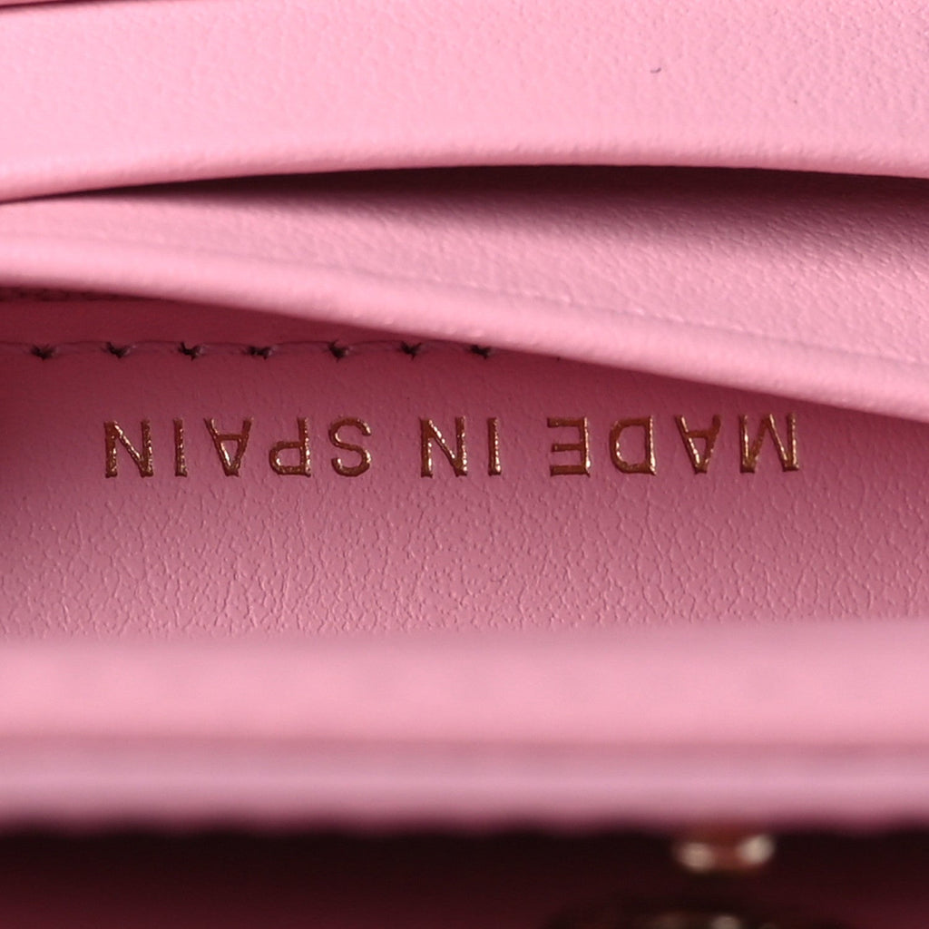 Caviar Quilted Multi Chain CC Compact Bifold Wallet Pink