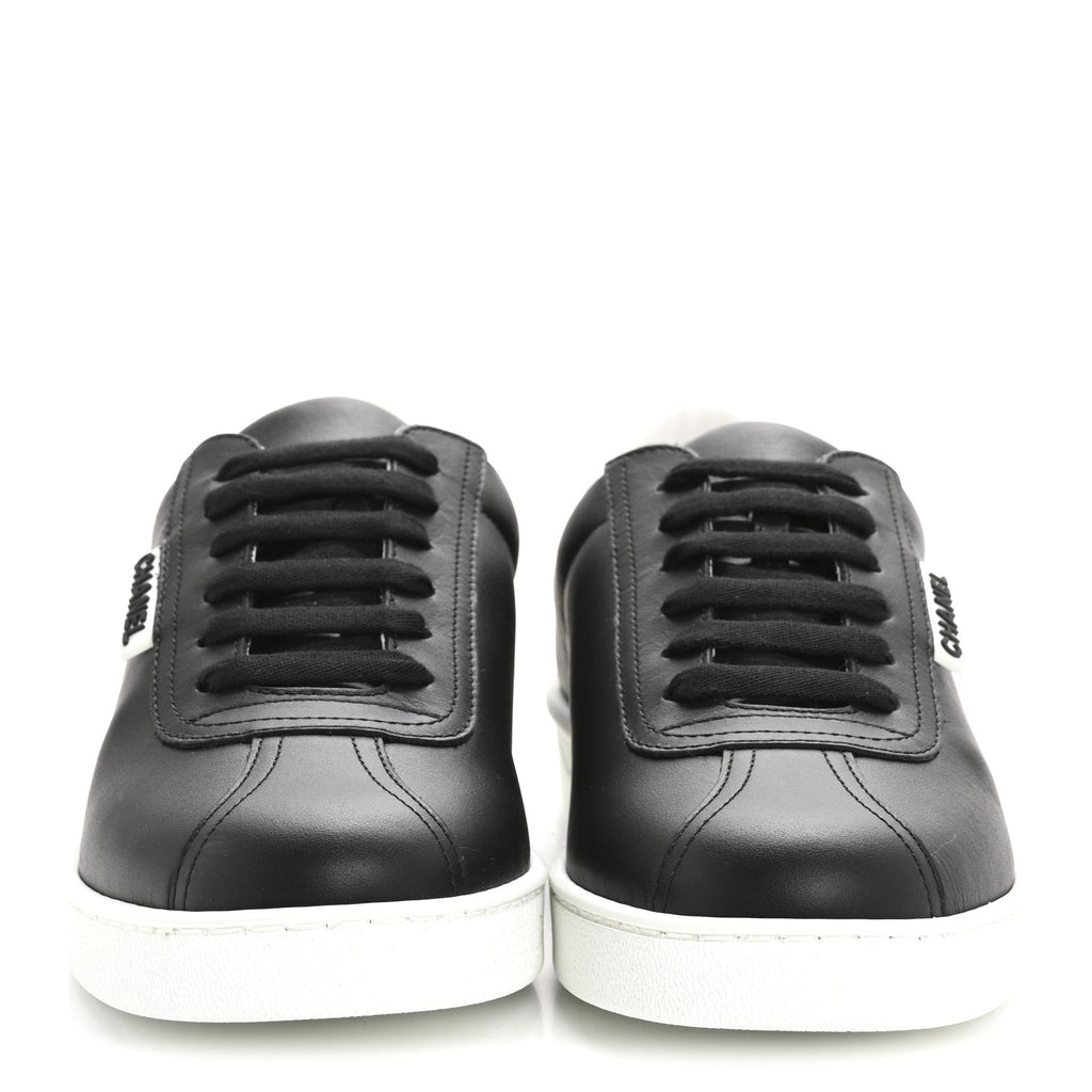 Calfskin CC Womens Sneakers 38.5 Black